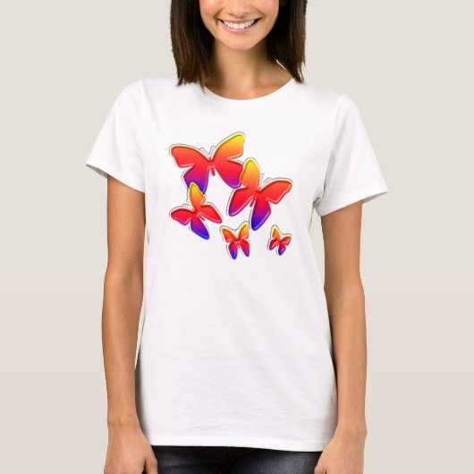 Regenboogvlinders T-shirt (Voorkant)