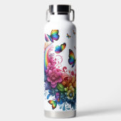 Regenboogvlinders Waterfles (Voorkant)