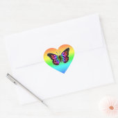  regenboogvlinter hart sticker (Envelop)