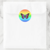  regenboogvlinter ronde sticker (Tas)