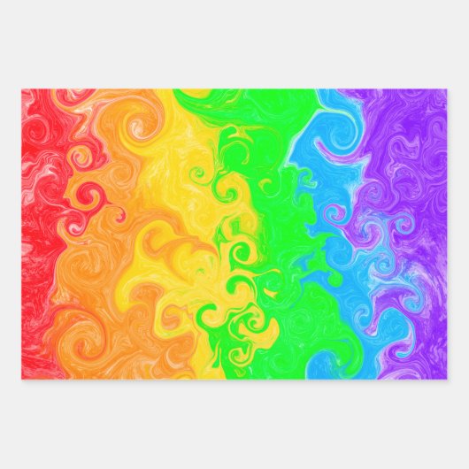 Regenboogvloed Kunstdag Inpakpapier Vel (Voorkant 2)