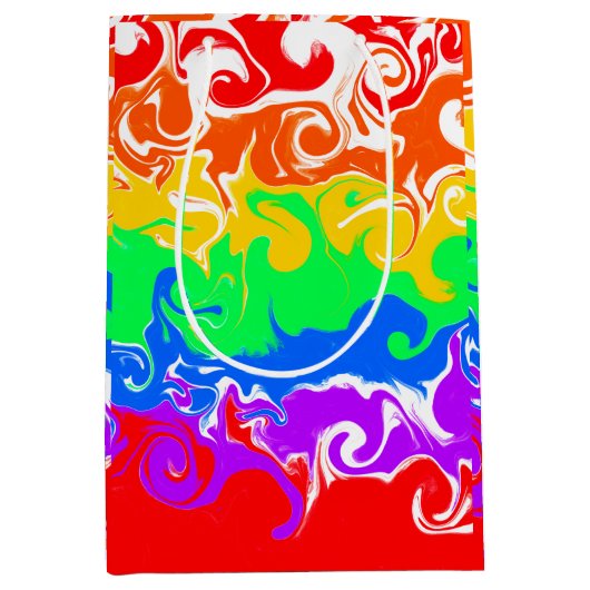 Regenboogvloed Kunstdag Medium Cadeauzakje (Voorkant)