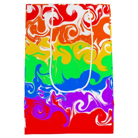Regenboogvloed Kunstdag Medium Cadeauzakje (Achterkant)