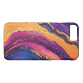 Regenboogvloeistof Giet Paarse & Sinaasappel Kleur Case-Mate iPhone Case (Achterkant (Horizontaal))
