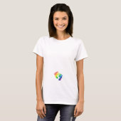 Regenboogvoetafdrukken Moederschap T-Shirt (Voorkant volledig)