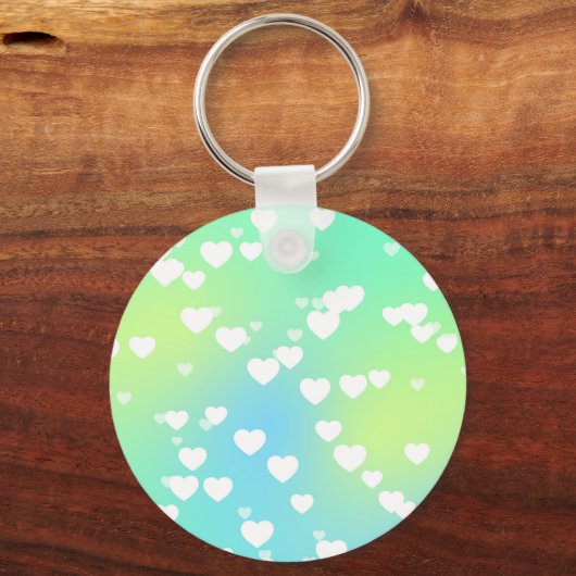 Regenboogvogel en harten sleutelhanger (Achterkant)