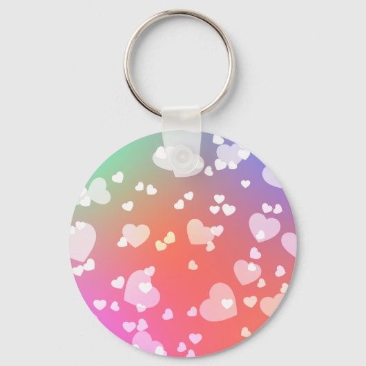 Regenboogvogel en harten sleutelhanger (Achterkant)