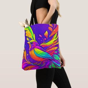 Regenboogvogel in Cartoon Land Tote Bag
