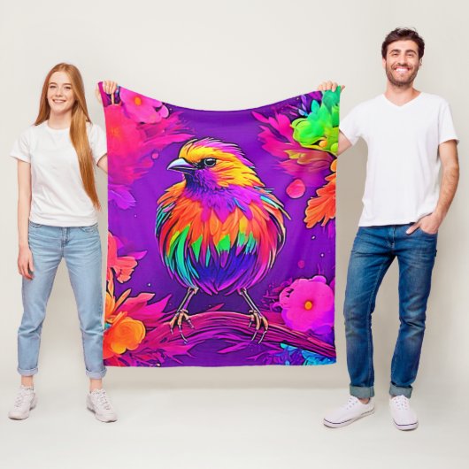 Regenboogvogel in Droomland Fleece Deken (In situ)