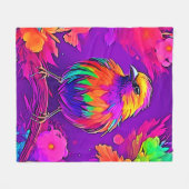 Regenboogvogel in Droomland Fleece Deken (Voorkant (Horizontaal))