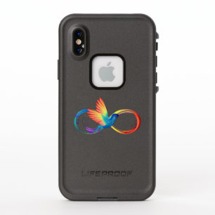 Regenboogvogel met oneindige symbolen