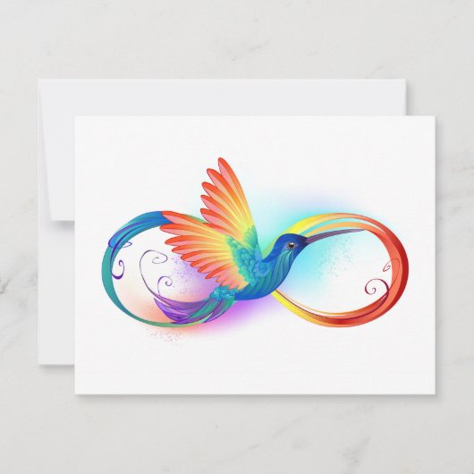 Regenboogvogel met oneindige symbolen aankondiging (Voorkant)