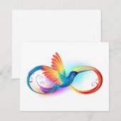 Regenboogvogel met oneindige symbolen aankondiging (Voorkant / Achterkant)