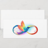 Regenboogvogel met oneindige symbolen advieskaart (Voorkant / Achterkant)