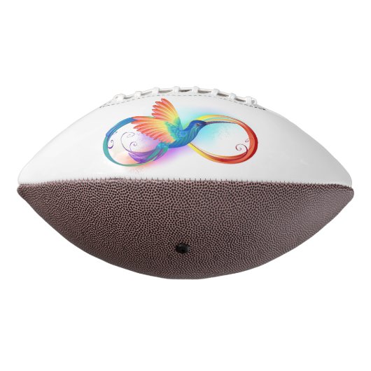 Regenboogvogel met oneindige symbolen american football (Gedraaid 270)