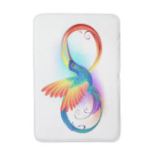 Regenboogvogel met oneindige symbolen badmat (Voorkant Verticaal)