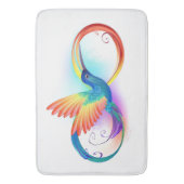 Regenboogvogel met oneindige symbolen badmat (Voorkant Verticaal)