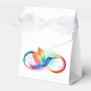 Regenboogvogel met oneindige symbolen bedankdoosjes