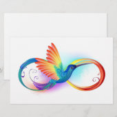 Regenboogvogel met oneindige symbolen briefpapier (Voorkant / Achterkant)