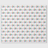 Regenboogvogel met oneindige symbolen cadeaupapier (Vlak)