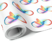 Regenboogvogel met oneindige symbolen cadeaupapier (Rol Hoek)