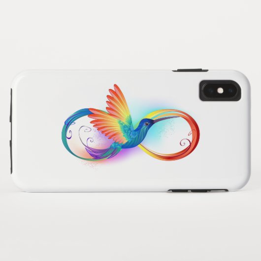 Regenboogvogel met oneindige symbolen Case-Mate iPhone case (Achterkant (horizontaal))