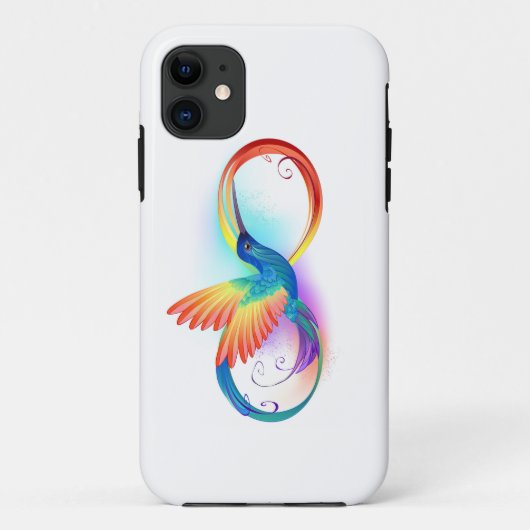 Regenboogvogel met oneindige symbolen Case-Mate iPhone case (Achterkant)
