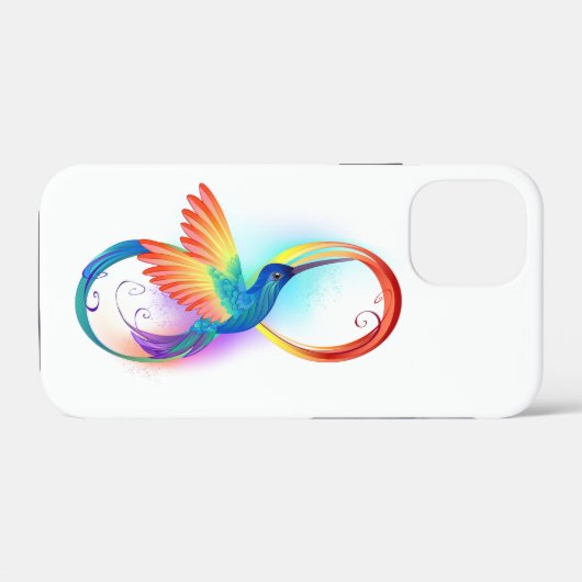 Regenboogvogel met oneindige symbolen Case-Mate iPhone case (Achterkant (horizontaal))