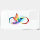 Regenboogvogel met oneindige symbolen Case-Mate iPhone case (Achterkant (horizontaal))