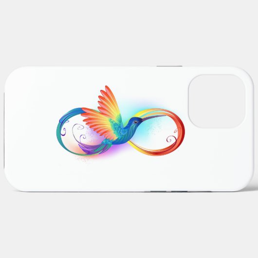 Regenboogvogel met oneindige symbolen Case-Mate iPhone case (Achterkant (horizontaal))