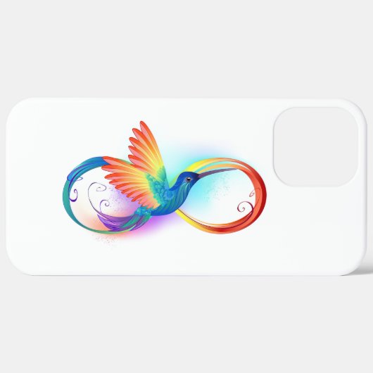 Regenboogvogel met oneindige symbolen Case-Mate iPhone case (Achterkant / Rechts)