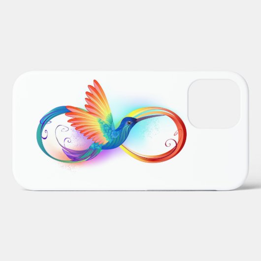 Regenboogvogel met oneindige symbolen Case-Mate iPhone case (Achterkant (horizontaal))