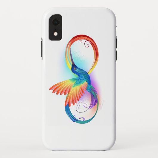 Regenboogvogel met oneindige symbolen Case-Mate iPhone case (Achterkant)