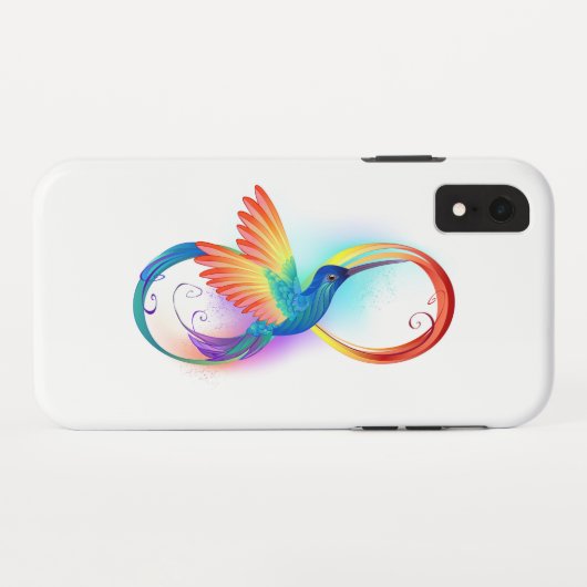 Regenboogvogel met oneindige symbolen Case-Mate iPhone case (Achterkant (horizontaal))