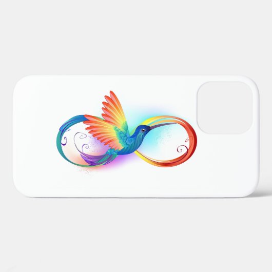Regenboogvogel met oneindige symbolen Case-Mate iPhone case (Achterkant (horizontaal))