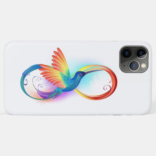 Regenboogvogel met oneindige symbolen Case-Mate iPhone case (Achterkant (horizontaal))