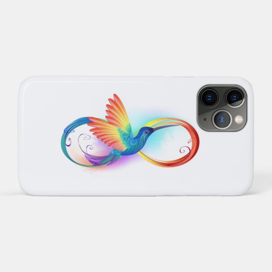 Regenboogvogel met oneindige symbolen Case-Mate iPhone case (Achterkant (horizontaal))