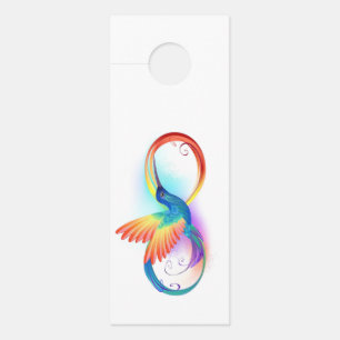Regenboogvogel met oneindige symbolen deurhanger