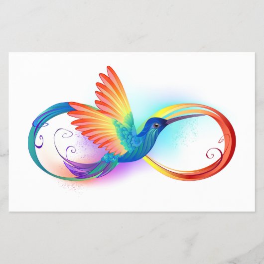 Regenboogvogel met oneindige symbolen flyer (Voorkant)