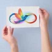 Regenboogvogel met oneindige symbolen flyer (Hand)