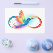 Regenboogvogel met oneindige symbolen flyer (Enkel)