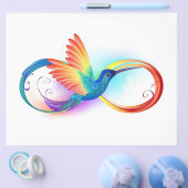 Regenboogvogel met oneindige symbolen flyer (Enkel)