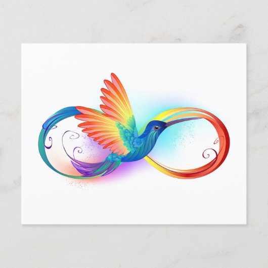 Regenboogvogel met oneindige symbolen flyer (Voorkant)