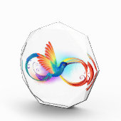Regenboogvogel met oneindige symbolen fotoblokken (Rechts)