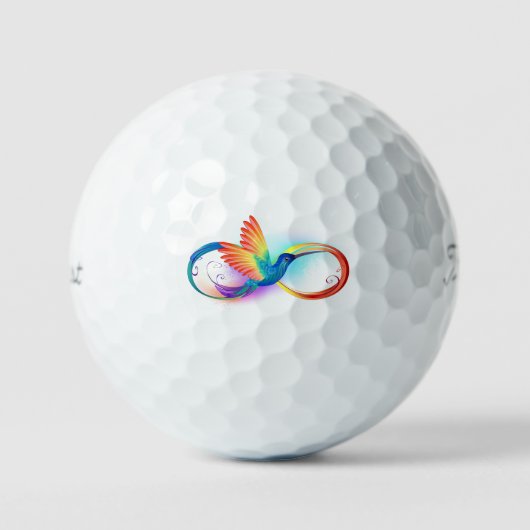 Regenboogvogel met oneindige symbolen golfballen (Voorkant)