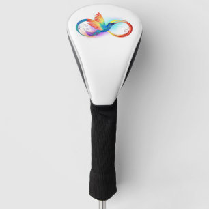 Regenboogvogel met oneindige symbolen golfheadcover