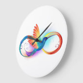 Regenboogvogel met oneindige symbolen grote klok (Hoek)