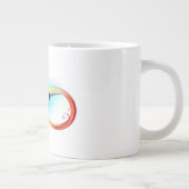 Regenboogvogel met oneindige symbolen grote koffiekop (Rechts)
