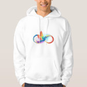 Regenboogvogel met oneindige symbolen hoodie (Voorkant)
