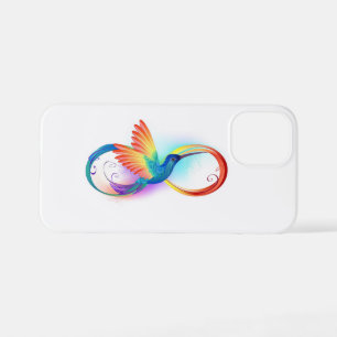 Regenboogvogel met oneindige symbolen iPhone 12 mini hoesje